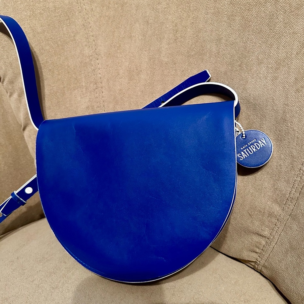 Kate Spade Blue Crossbody Bag with Modern Geometric Design